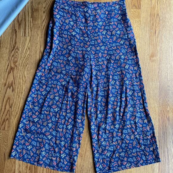 MADEWELL High Waisted Wide Leg Blue Pants Large - Picture 5 of 5